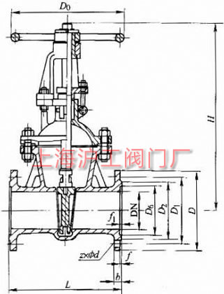 Z40H��Z40Y��Z40W �� PN40��PN63 ���Шʽ�l�y���μ��Y���ߴ�ʾ��D