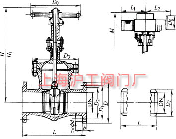 DKZ940H��DKZ940Y��DKZ960Y �� PN16~PN63 ����l�y��Ҫ���μ��Y(ji��)��(g��u)�ߴ�ʾ��D