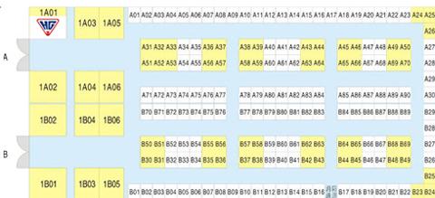 滬工展臺位置示意圖